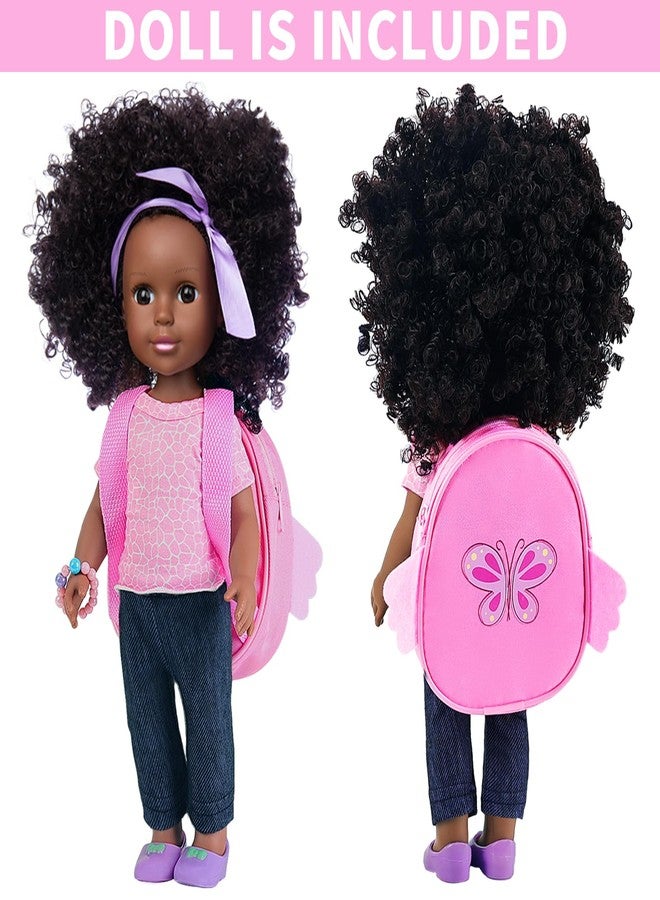 Ecore Fun 14.5 Inch Black Doll 14.5 Inch Baby Girl Doll and Clothes and Accessories Set African Washable Realistic Silicone Girl Dolls - Best Gift for Girls - Image 3